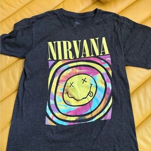 NIRVANA Kids Tee - Charcoal with Multicolor Graphic